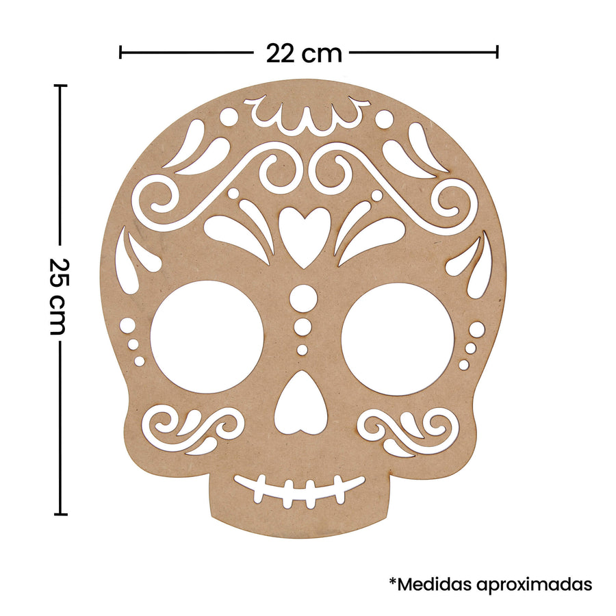 Art.10694 Calavera Calada 25x22cm 1pz