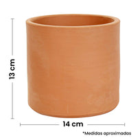 Art.10726 Maceta Barro Cilindro 13x14cm 1pz