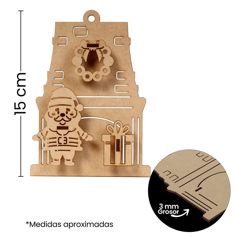 Art.10789 Esfera Escena Navideña 3D 15cm 1pz