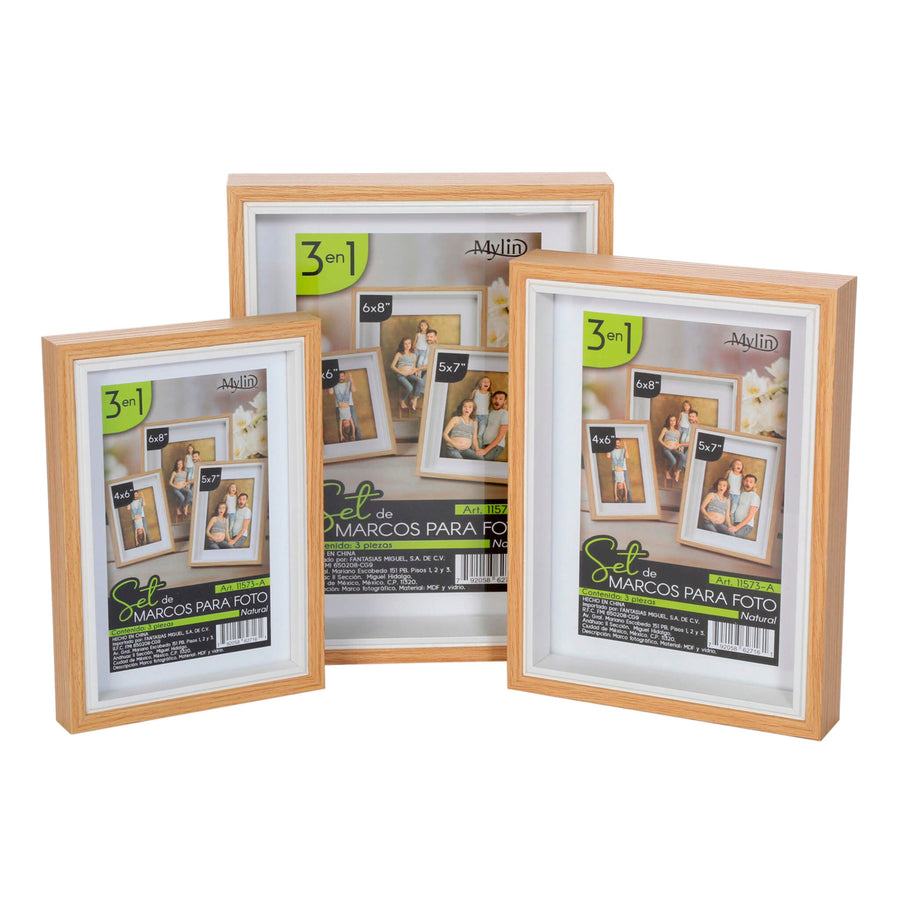 Art.11573 Kit Marcos Para Foto varios tamaños 3pz