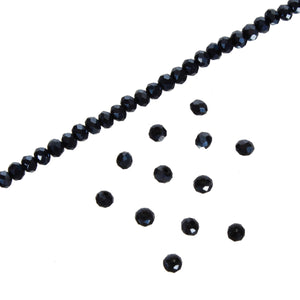 Art.11643 Cuenta Cristal Rondel 4mm Hilo 40cm (aprox 110pz)