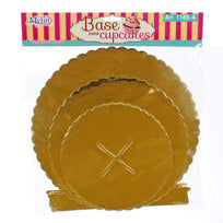 Art.1185 Base 3 Pisos Cup Cakes Color Metálico 28.5x30cm 1pz
