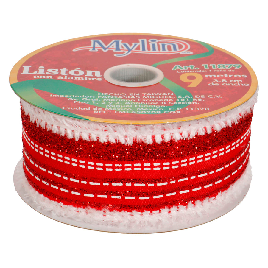 Art.11879 Listón Navidad 3.8cm 9m