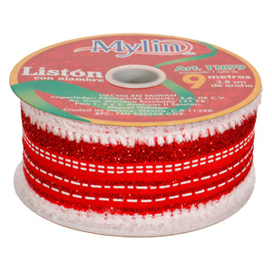 Art.11879 Listón Navidad 3.8cm 9m