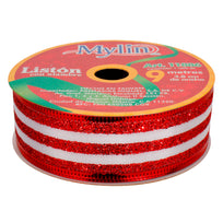 Art.11886 Listón Lineas Navidad 3.8cm 9m