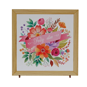 Art.12126 Cuadro Feliz Dia 15x15cm