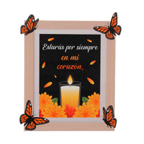 Art.12169 Cuadro Mariposas 21.5x18cm 1pz