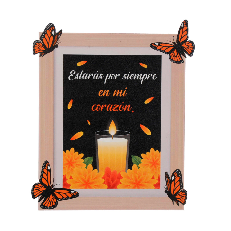 Art.12169 Cuadro Mariposas 21.5x18cm 1pz