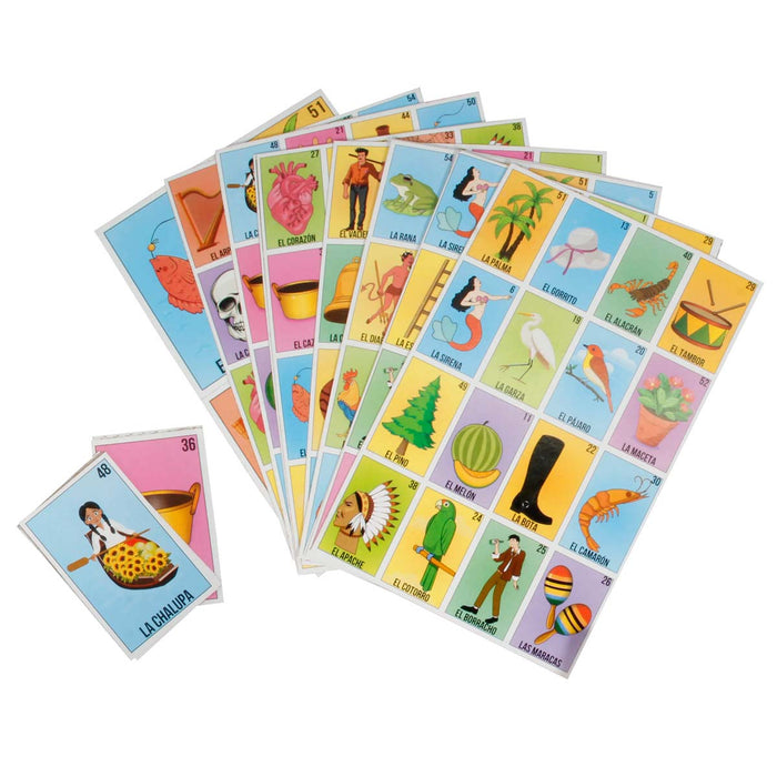 Art.12286 Loteria Mexicana con Tablas 19x12.5cm 10pz