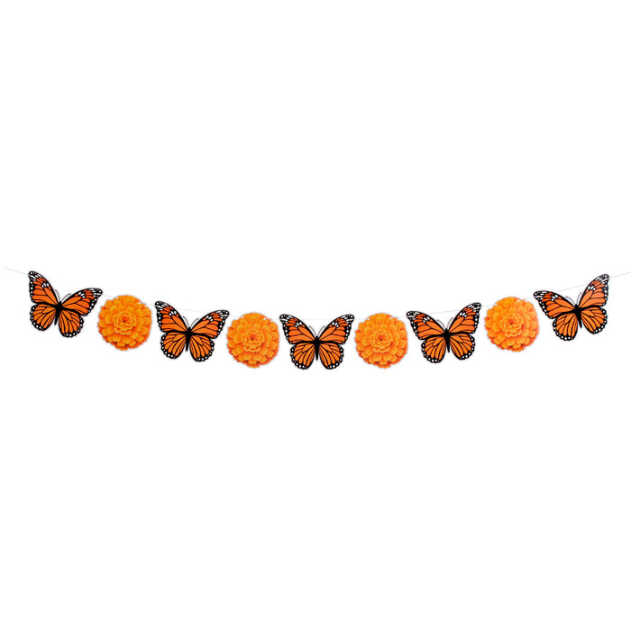 Art.12399 Banderín Mariposas x9 12x16cm 2m