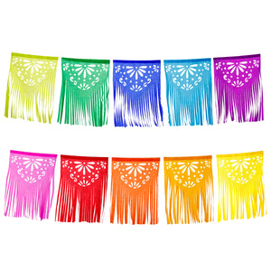 Art.12412 Guía Papel Picado Flecos 33x24cm 3.5m