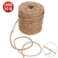 Art.1640 Cordón Yute Natural 3 Cabos 50m