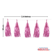 Art.1707 Guía Borlas De Papel x10 35cm 2.4m 1pz