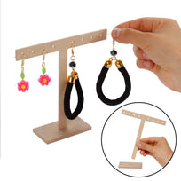 Art.2108 Base para Aretes Madera 13.5x13.5x4cm 1pz