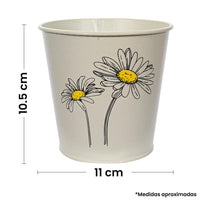 Art.2494 Base Metálica Diseño Con Girasol 10.5x11cm 1pz