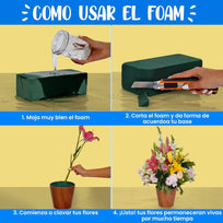 Art.2753 Ladrillo Fom Flor Natural 22x10x7cm 1pz