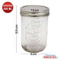 Art.2958 Frasco Grabado aprox 400ml 12.5x9cm 1pz