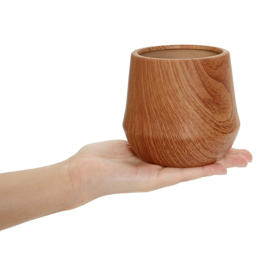 Art.3120 Base Cerámica Acabado Madera 10x11x9cm 1pz