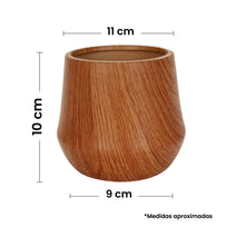 Art.3120 Base Cerámica Acabado Madera 10x11x9cm 1pz