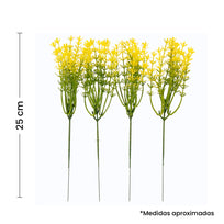 Art.3142 Planta Mini Flor Con 4 Varas 25cm 1pz