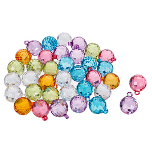Art.3338 Cuenta Acrílica Esfera Facetada 28x21mm 250g (aprox 42pz)