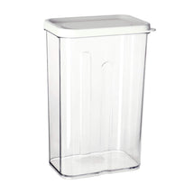 Art.3393 Bote De Plástico Rectangular Con Tapa Mediano 1.250L 19x12x8cm 1pz