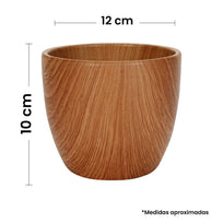 Art.3511 Base Cerámica Acabado Madera 10x12x8cm 1pz