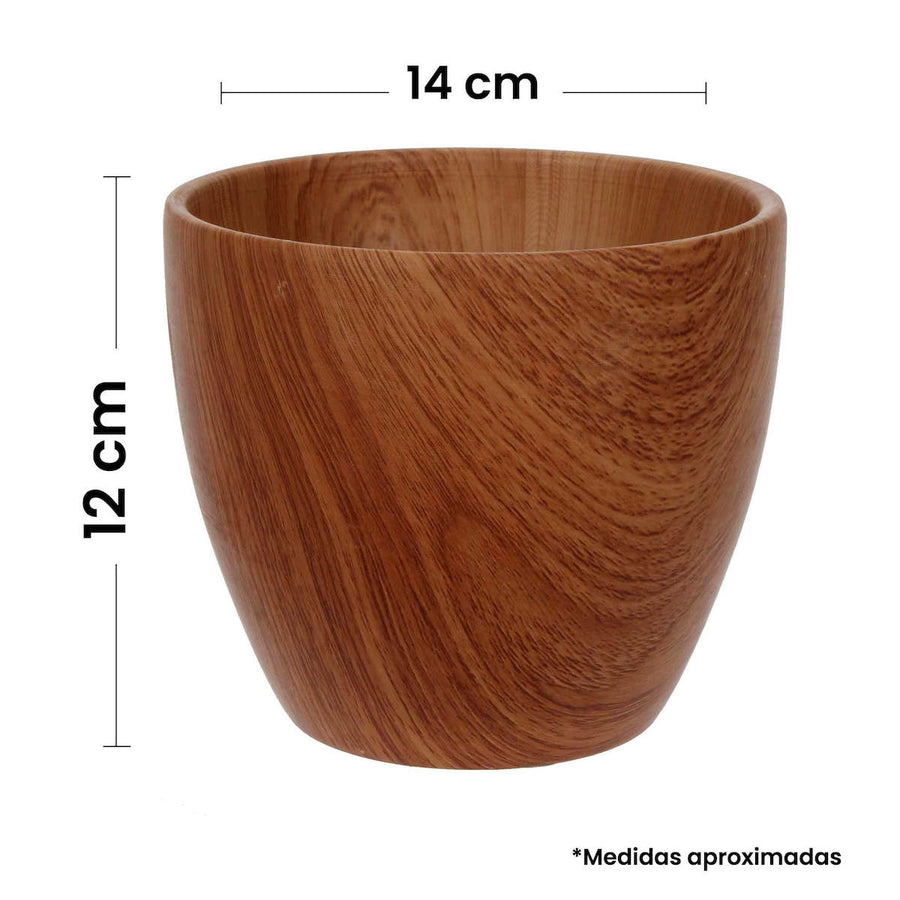 Art.3533 Base Cerámica Acabado Madera 12x14x9cm 1pz