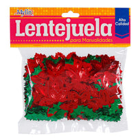 Art.3768 Lentejuela Nochebuena 4.2cm 50g