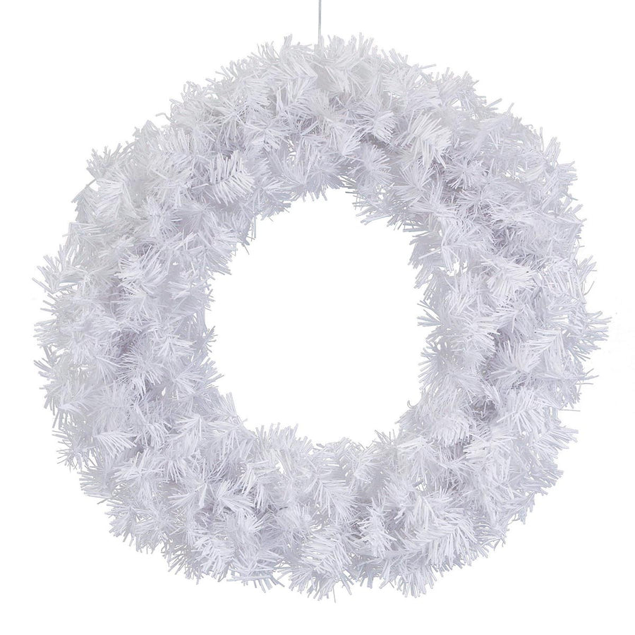 Art.3994 Corona De Pino Blanca 51cm 1pz