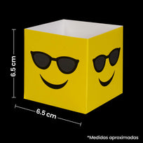 Art.4023 Caja Emoji 6.5cm 6pz