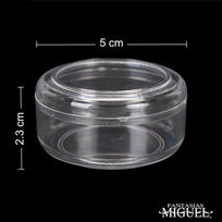 Art.4185 Caja De Plástico Redonda 2.5x5cm 5pz