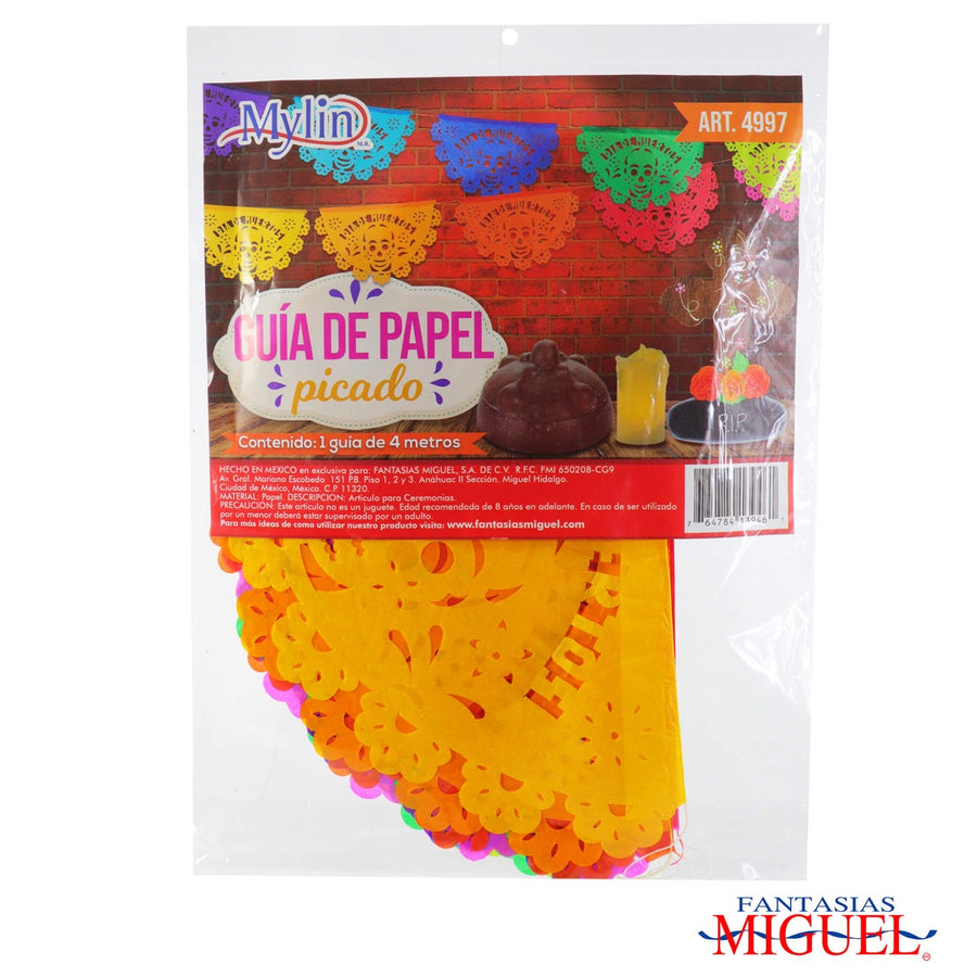 Art.4997 Guía De Papel Abanico Muertos 4m 1pz