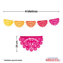 Art.4997 Guía De Papel Abanico Muertos 4m 1pz