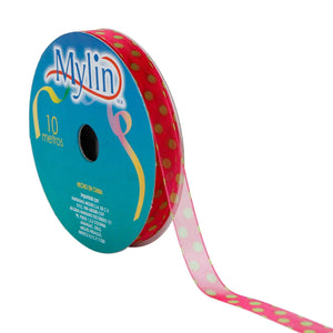 Art.5055 Listón Organza Puntos color