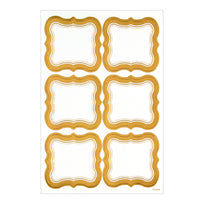 Art.5080 Calcomanía Cuadrada Con Orilla Metálica