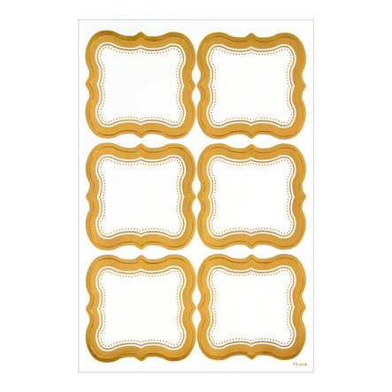 Art.5080 Calcomanía Cuadrada Con Orilla Metálica