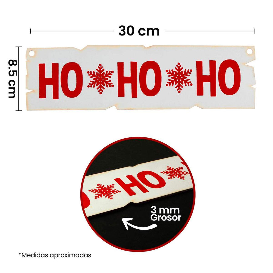Art.5147 Letrero Navidad Color 8.5x30cm     (Aprox) 1pz
