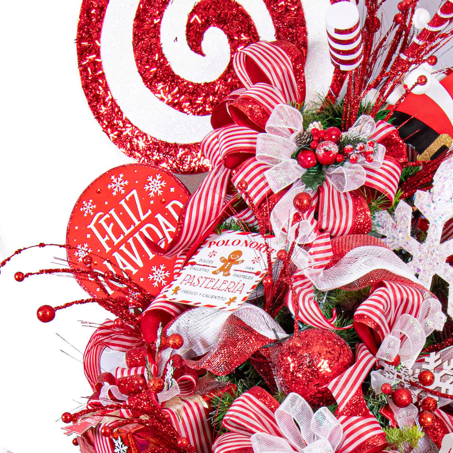 Art.5207 Letrero Navidad Con Base De Color 30x16x5cm 1pz