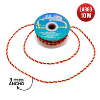 Art.5424 Cordón Color Con Hilo Oro 3mm 10m