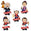Fantasías Miguel Art.5684 Personajes De Independencia 30x20cm    (Aprox) 5pz Multi-Color