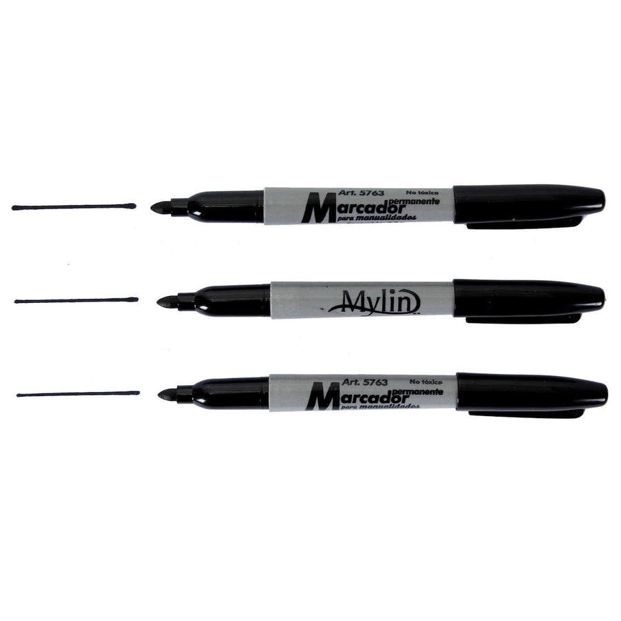 Art.5763 Plumón Negro 3pz