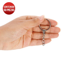 Art.5986 Llavero Fino Aro Con Cadena 30mm 50pz