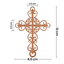 Art.6048 Cruz Chica Garigoleada 12x8.5cm 1pz