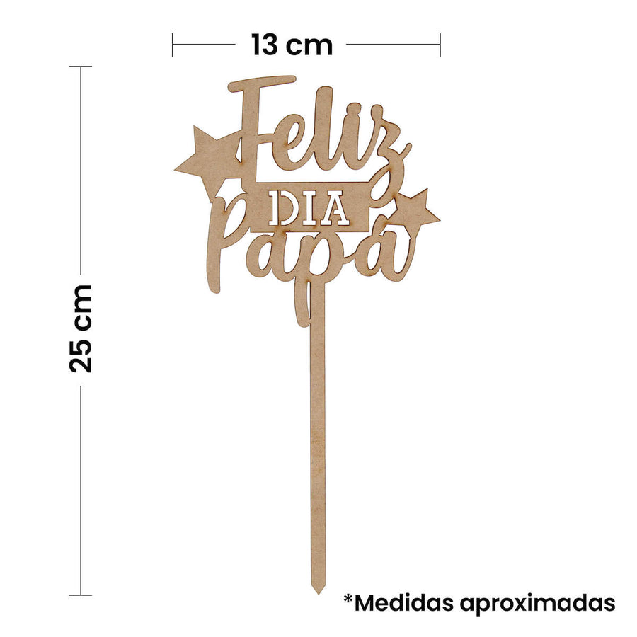 Art.6084 Pick Feliz Día Papá 25x13cm 1pz