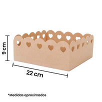 Art.6143 Base Corazones 9x22x22cm 1pz