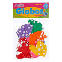 Art.6262 Globo Impreso Con Puntos #12 10pz