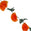 Fantasías Miguel Art.6298 Enredadera Con Clavel Especial 2.9m 1pz Naranja