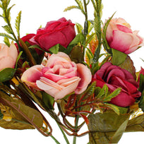 Art.6322 Planta Con Rosas Fina x5 30cm 1pz