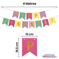 Art.6511 Guía Happy Birthday 19cm 4m 1pz